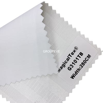 comprar Tela horizontal de capa blanca 370GSM de las persianas de rodillo del apagón de la ventana Fabricación en línea