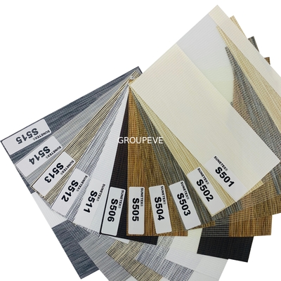 3m de color de madera de día y noche persianas de cebra tela para persianas de cebra motorizadas