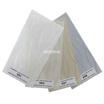 OEKO-TEX 127mm Sala de estar transparente 100% de poliéster Tejido ciego vertical