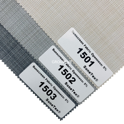 comprar 5% de transparencia 29% de poliéster 71% de protector solar de PVC persianas de rodillo Tejidos para el tratamiento de ventanas Fabricación en línea