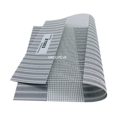comprar Del 31% del poliéster el 69% del PVC de la cebra de rodillo de las persianas de la protección solar de la tela apagón solar semi Fabricación en línea