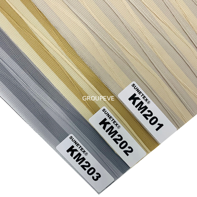 Tejido de poliéster jacquard semi-negro de cebra para persianas de rodillo de decoración para el hogar