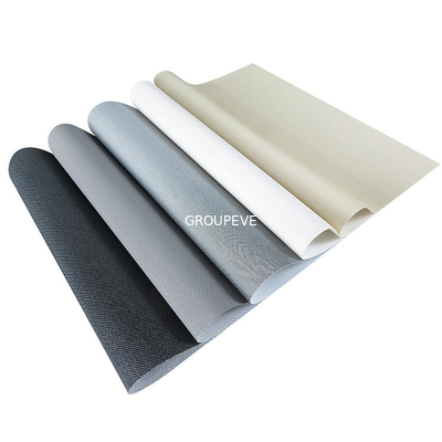 comprar Tela ciega al aire libre de la prueba del poliéster de rodillo de las persianas de la tela de la protección solar ULTRAVIOLETA del Pvc para el jardín Fabricación en línea