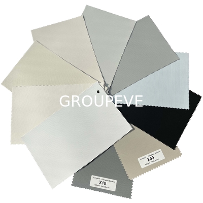 comprar Tejido de fibra de vidrio de PVC negro blanco gris y beige para cortinas de rodillos Fabricación en línea