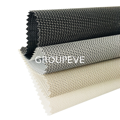 comprar Franqueza resistente ultravioleta ciega a prueba de viento de la tela el 5% de rodillo de la protección solar del tejado Fabricación en línea