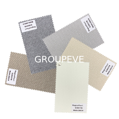 comprar Tela revestida blanca 100% de las persianas de rodillo del telar jacquar del poliéster del apagón que hace espuma para la oficina Fabricación en línea