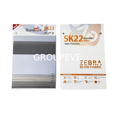 Tejido Zebra Oscurecimiento Tejido Ventana Sombra Motor Semi Oscurecimiento 100% Poliester Día Y Noche Tejido Zebra