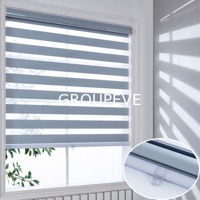 comprar La cebra doble Combi del poliéster de Vision ciega la tela del apagón para la pantalla solar Fabricación en línea
