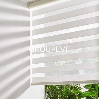comprar El apagón elegante rodante de la tela de la sombra de ventana ciega la tela de la cebra de la noche del día Fabricación en línea