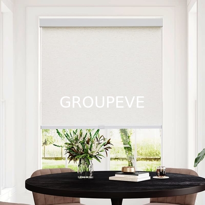 Tela para persianas para ventanas de color negro con revestimiento de PVC Tela para persianas motorizadas