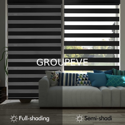 comprar 100% de poliéster Elegance Zebra Blinds Tejido para ventanas doble persianas Fabricación en línea