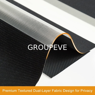 comprar 100% Poliéster Horizontal de color plano Zebra persianas de sombra de sol para tejido de ventana Fabricación en línea