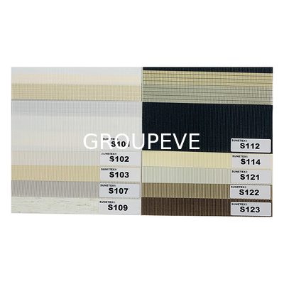 Tejido para Semi Blackout Roller Zebra Roller Shade Doble Capa Duo Blinds Tejido Zebra Blind