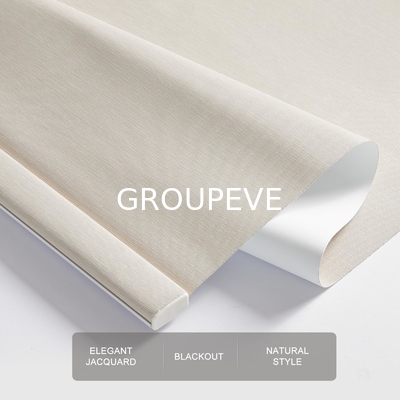 comprar Telas ciegas ignífugas de capa blancas de rodillo de Windows del apagón para el hotel Fabricación en línea