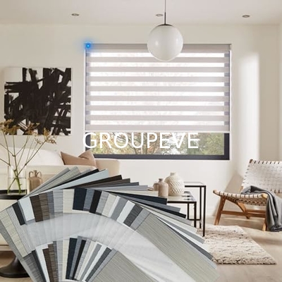 comprar 100% de poliéster de día y de noche persianas para ventanas para el hogar motor eléctrico uk opciones decorativas Fabricación en línea