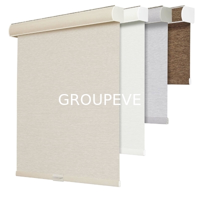 Tejidos de protección solar de poliéster y PVC para ventanas interiores Jacquard horizontal