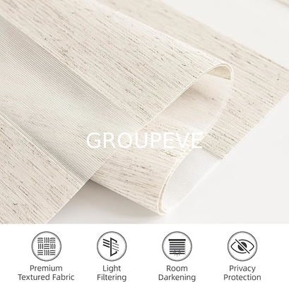 comprar 100% de poliéster Zebra persianas de ventana Tejido apagado de doble capa Tejido de cebra Fabricación en línea