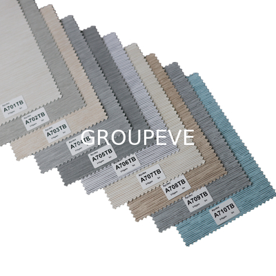 comprar Preparación de stock Precio barato 100% poliéster texturado persianas de rodillo de apagado Tejidos para decoración del hogar Fabricación en línea