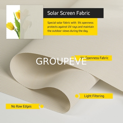 comprar Serie de grano grueso para sombreador exterior Tejido para ventana 5% de apertura Tejido protector solar para sombreador de rodillos Fabricación en línea