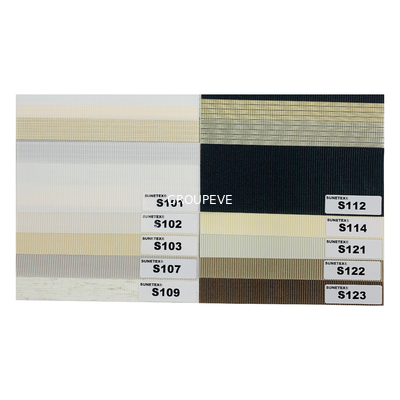 Un buen precio. La cebra popular 100% del apagón de la tela de 8 del grado de color persianas de la firmeza ciega la tela en línea