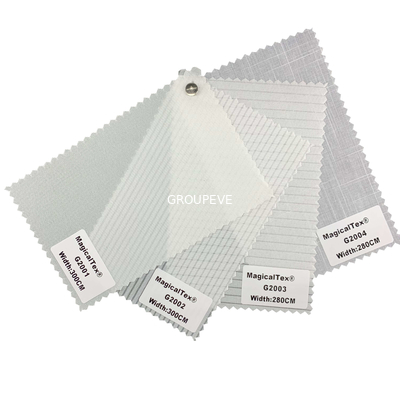 Un buen precio. 100% poliéster a prueba de fuego 2.8M de ancho Semi Blackout Poliéster Roller Blinds Tejido para la decoración del hogar de lujo en línea