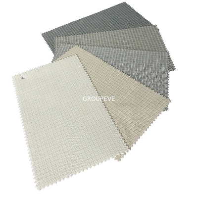 Un buen precio. Grado 8 Venta al por mayor 29% Poliéster 71% Protector solar PVC Roller Blinds Cortina Tejido de oscurecimiento en línea