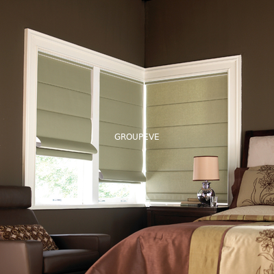 Un buen precio. Cuerda de la gota del OEM Roman Blinds Fabric Waterproof Office Roman Blinds Roller Shade With en línea