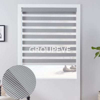 Un buen precio. Persianas 100% de la cebra del poliéster con semi las rayas de la textura del apagón para Windows en línea