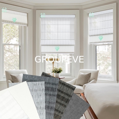Un buen precio. Persianas 100% de rodillo del apagón del poliéster Roman Fabric For Window Treatment en línea