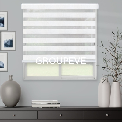 Un buen precio. Fabrica personalizada de día y noche Ventana eléctrica Tejido de cebra Shangri-La persianas Tejido para sombras para el salón en línea