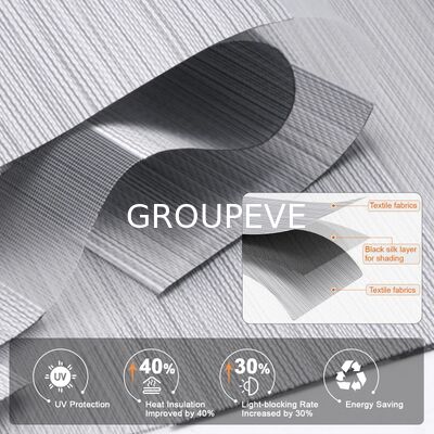 Un buen precio. Luxury Jacquard Tejido 100% Oscurecimiento Zebra Roller Blinds Ventana personalizable Zebra Sombras Tejido en línea