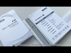 340gm Blinds de rodillo blindado a fuego de color blanco de tela